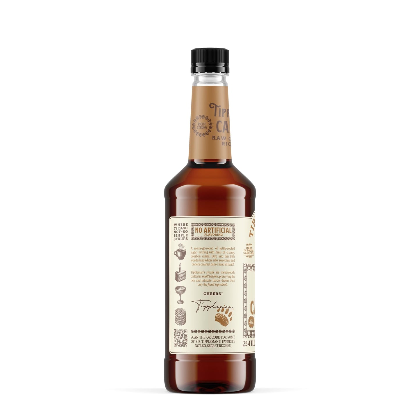 Tipplemans Caramel Coffee Syrup - Rich Flavor For Hot Or Iced Drinks, Latte, Tea, Espresso, Cappuccino, Macchiato, Cocktails, & Baking - 25.4 Fl Oz