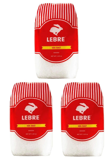 Sal Grosso Brasileiro Marinho Iodado para Churrasco Lebre 1Kg | Pack of 3x1Kg | Brazilian Barbecue Salt | Brazil in Texas Bundle