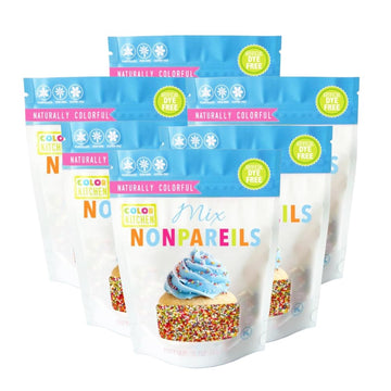 Color Kitchen Nonpareil Confetti Sprinkles Natural Ingredients Baking Cake Decorations, Ice Cream, Cookie, Artificial Dye-free, 