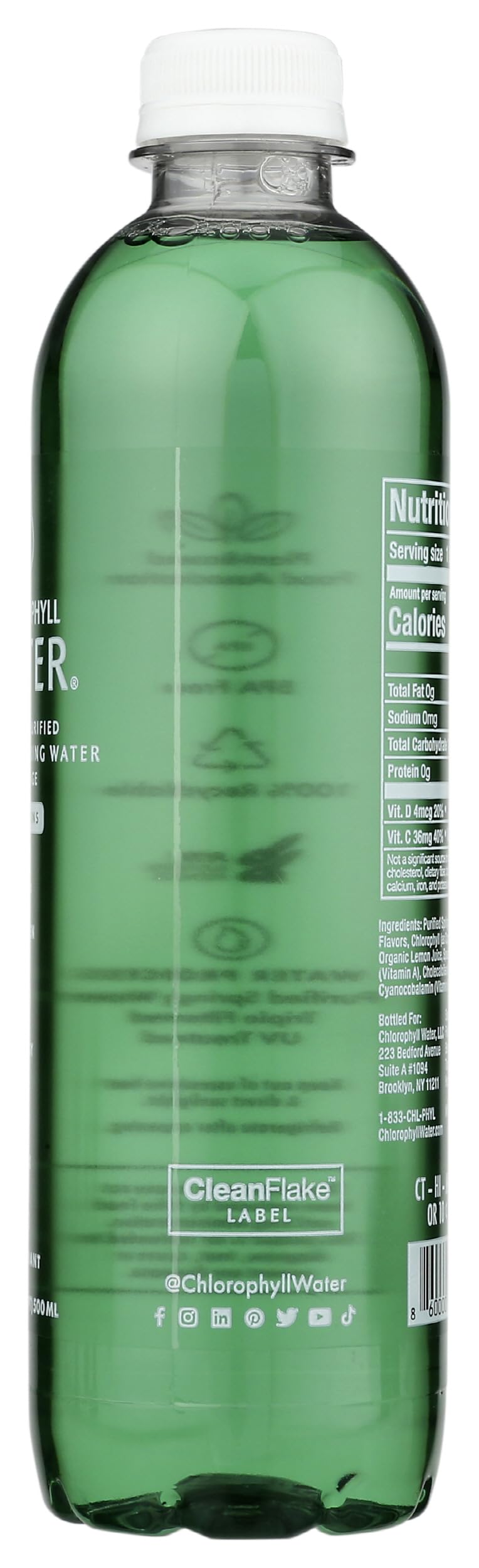 Chlorophyll Water - Water Chlorophyll - Case Of 12-16.9 Fz