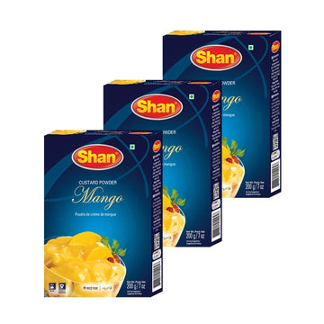Shan Custard Powder Mango 7.05 oz (200g) - Poudre de Crme de Mangue - Essential Dessert for any Occasion - Suitable for Vegetari