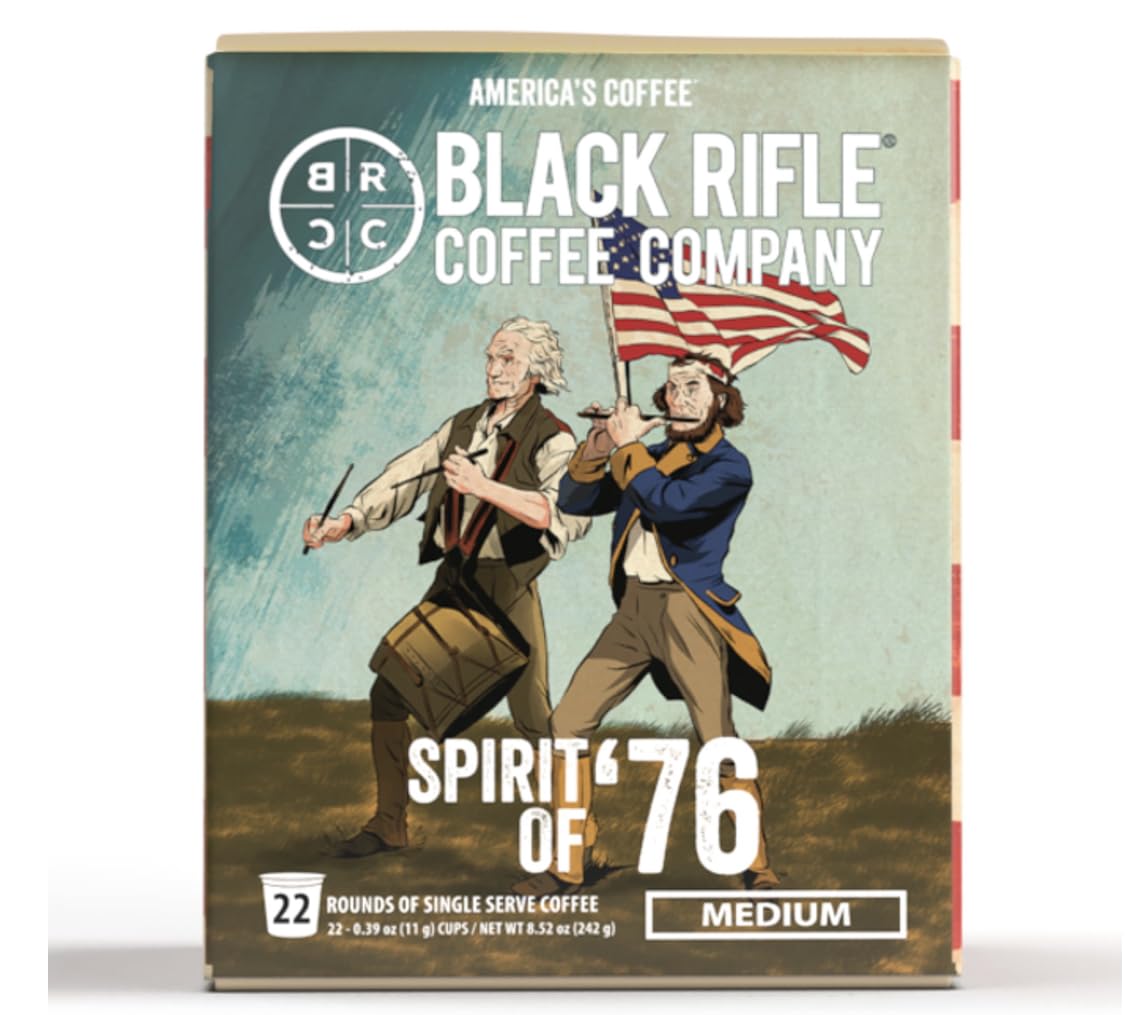 Black Rifle Coffee Company Light Roast K Cups - 22 Count Coffee Pods Compatible with Keurig 1.0 & 2.0, Made from Pure Arabica Beans