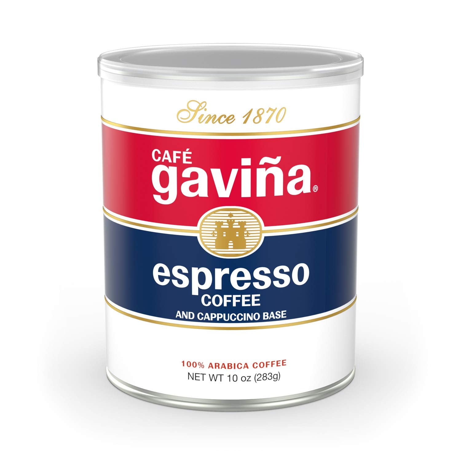 Caf   Gavia Espresso Roast Regular Ground Coffee, 100% Arabica, 10 Oz Can