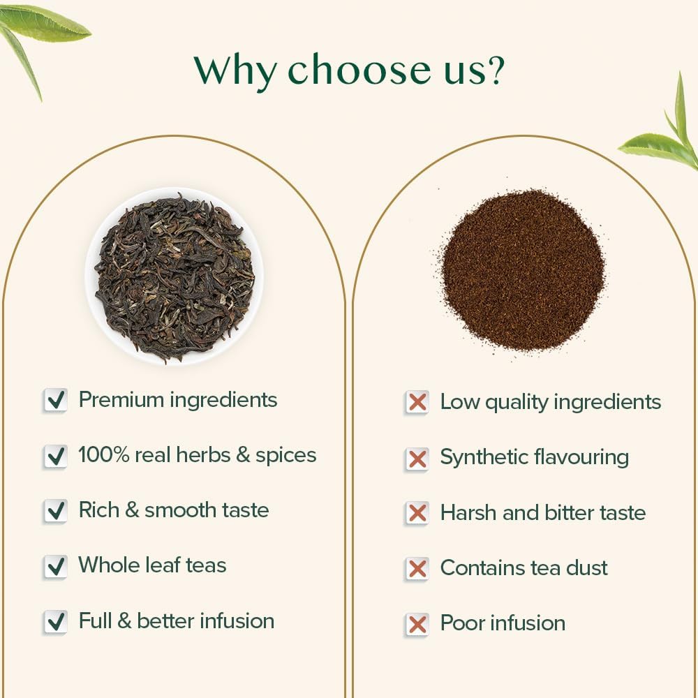 Vahdam, First Flush Darjeeling Tea - 170+ Cups (340G/12Oz) Loose Leaf Black Tea - Flowery, Aromatic & Delicious | Mellow & Fragr