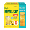 Garden Kombucha Tea, Powder 5G X 20 Sachets (100G/3.52Oz) Probiotics, Prebiotics, Sugar Free, Balck Tea, Healthy Drink With Bott