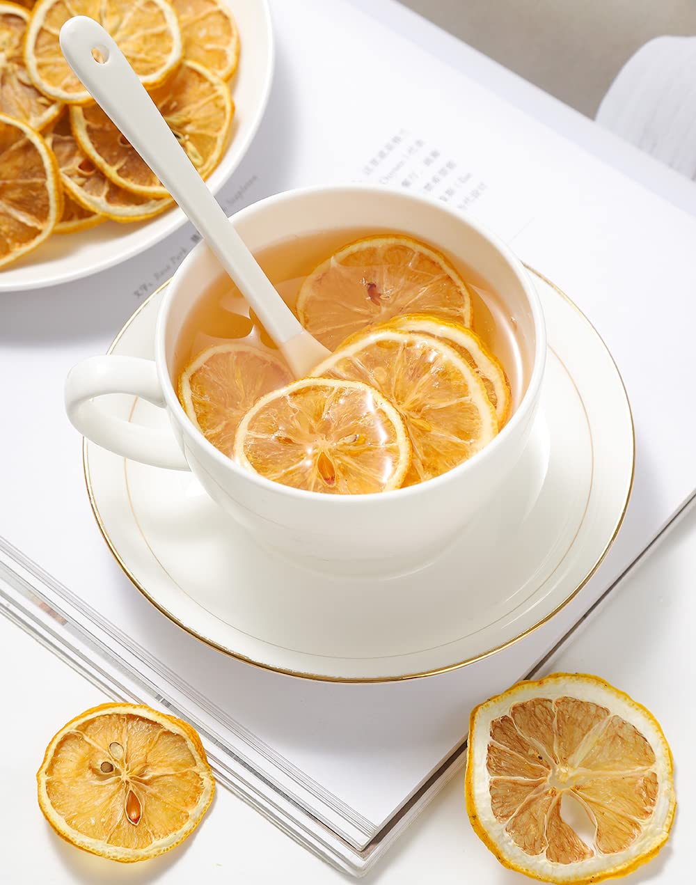 Premium Dried Lemon Slices 3 Oz/85G,Dehydrated Dry Lemon.100% Natural & No Additives,No Sugar Added.