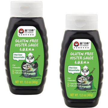 Sauce Grandmaster Pure Oyster Sauce 2 Pack - Gluten Free, Vegan, Non-GMO, 13.5 fl oz Bottles