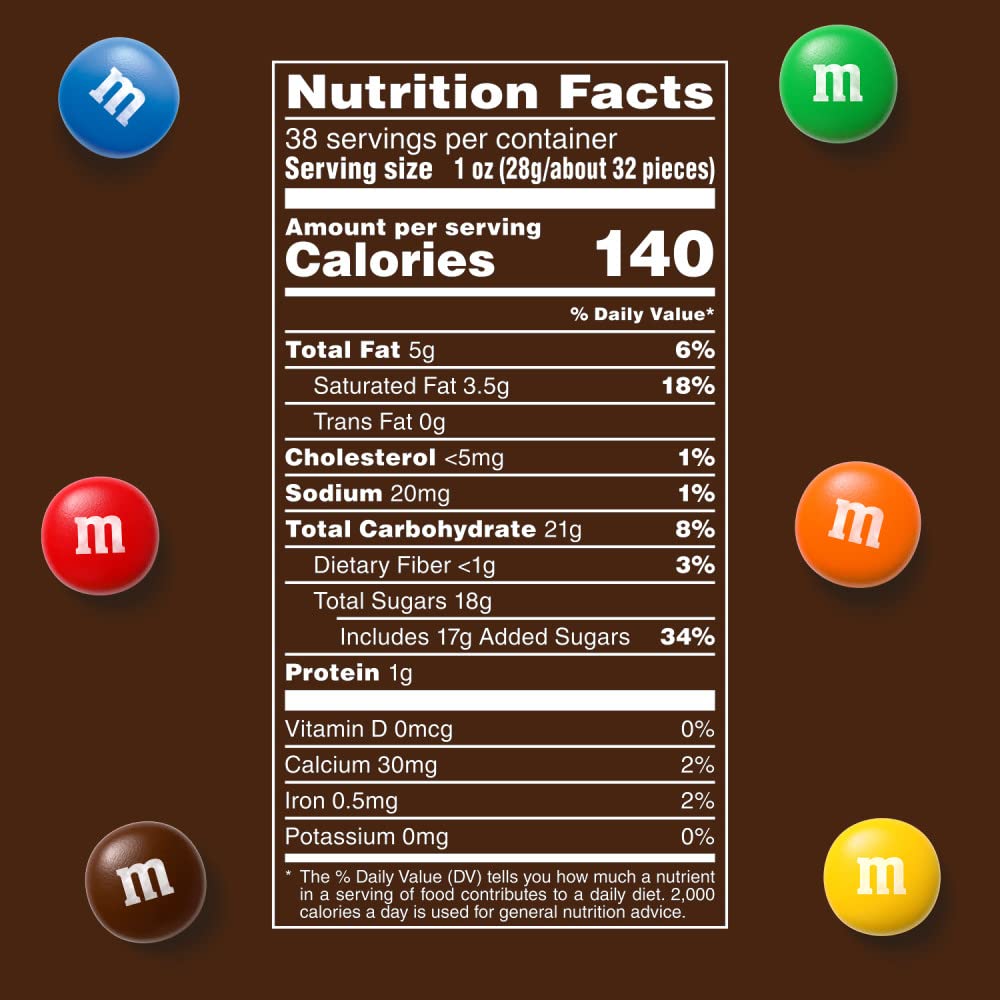 M&M S Milk Chocolate Candy, Party Size, 38 oz Bag (Pack of 2)