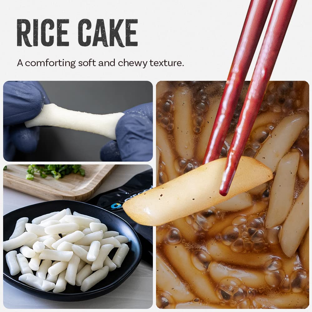 C O'Food Bbq Tteokbokki, Authentic Korean Rice Cakes, Korean Street Food Snack, Perfect With Cheese And Ramen Noodles, Ready To