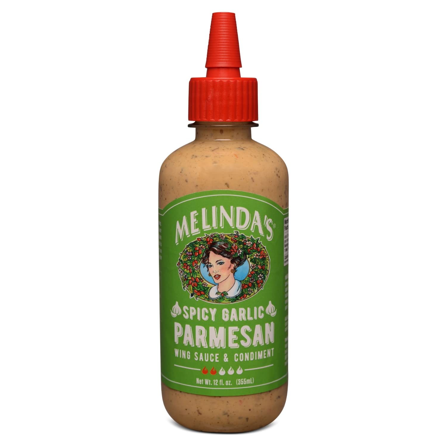 Melindas Spicy Garlic Parmesan Wing Sauce - 12oz - Perfect for Wings, Pizza, Pasta