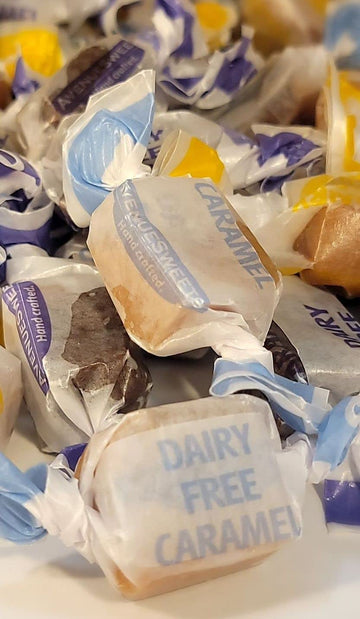 Avenuesweets - Handcrafted Dairy-Free Vegan Individually Wrapped Soft Caramels - 3 X 5.2 Oz Boxes - Trio