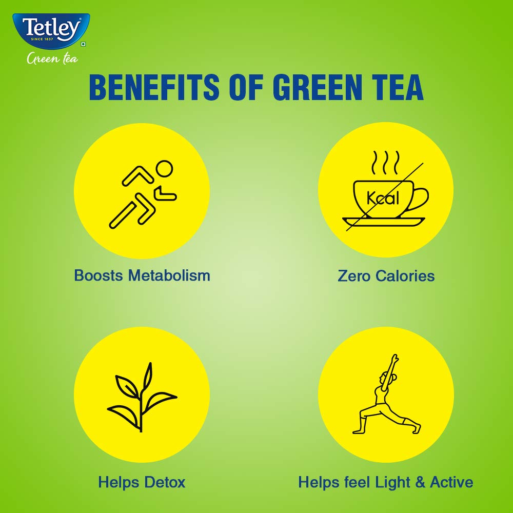 Tetley Green Tea Immune With Added Vitamin C, Lemon And Honey, 100 Tea Bags