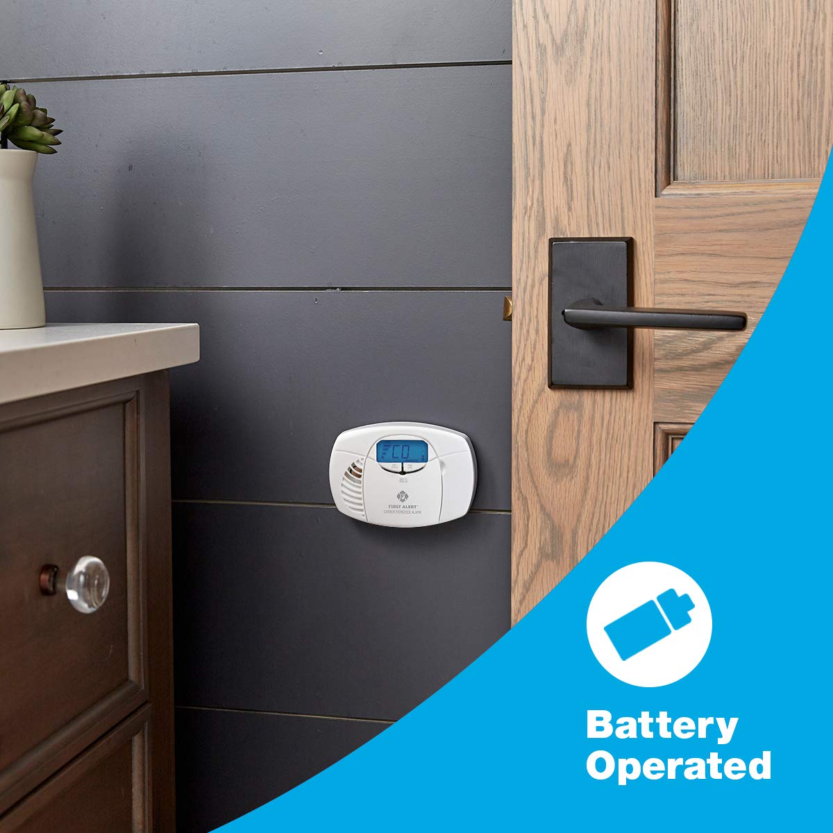 First Alert Co410 Digital Carbon Monoxide Detector 3-Pack | Battery Operated Carbon Monoxide Alarm With Digital Display And Peak