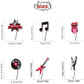 Rock And Roll Cupcake Topper Musical Themed Guitar Cake Topper, Guitar, Note, Rock Music Elements Rock Party Decorations For 80'