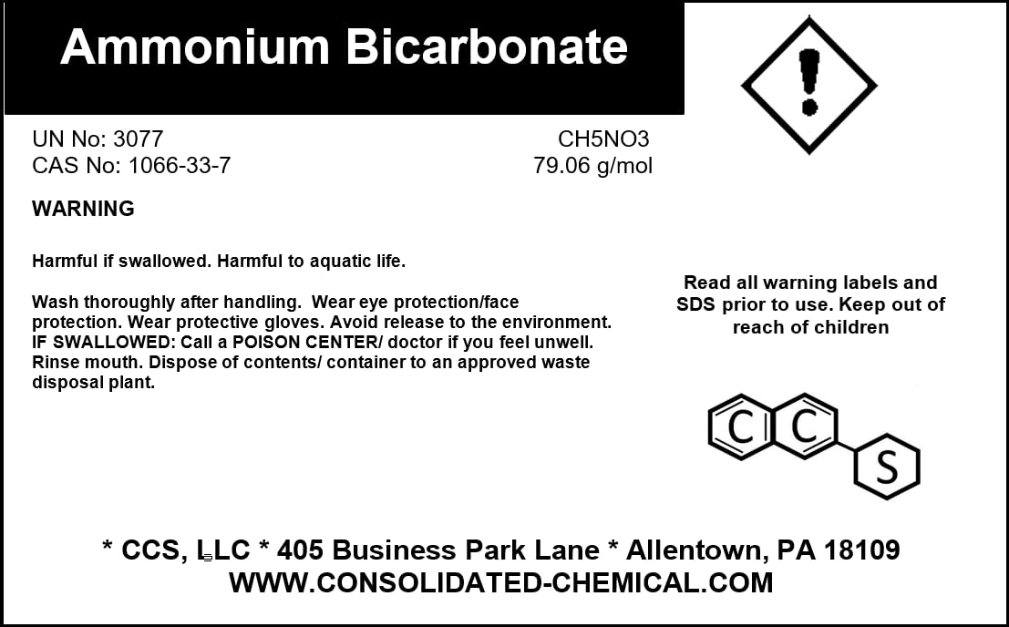 Ammonium Bicarbonate - Food Grade - Versatile Baking Ingredient And Leavening Agent For Perfect Bakes (250 Grams)