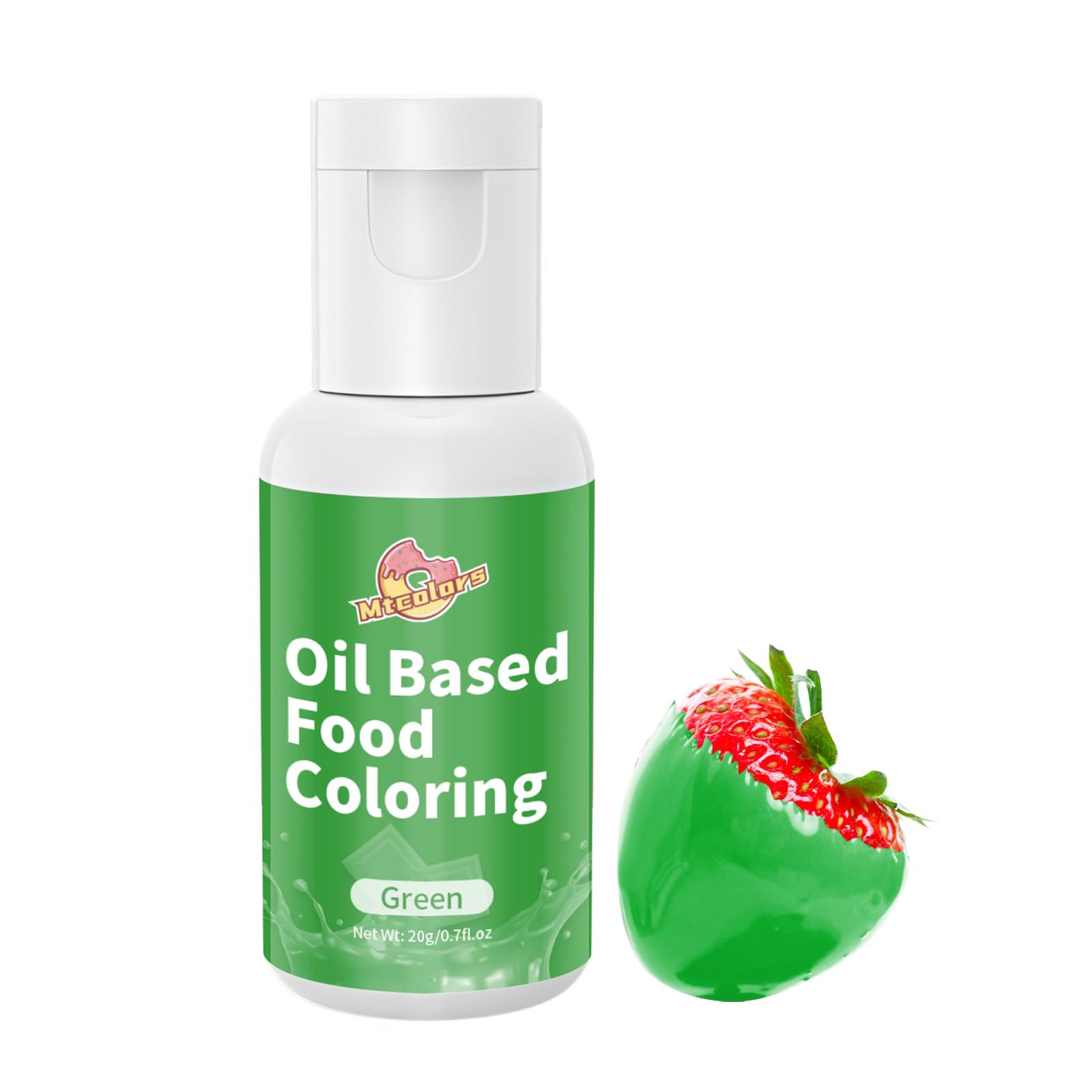 Mtcolors Oil Based Food Coloring, Edible Dye for Chocolate, 20ml, Green