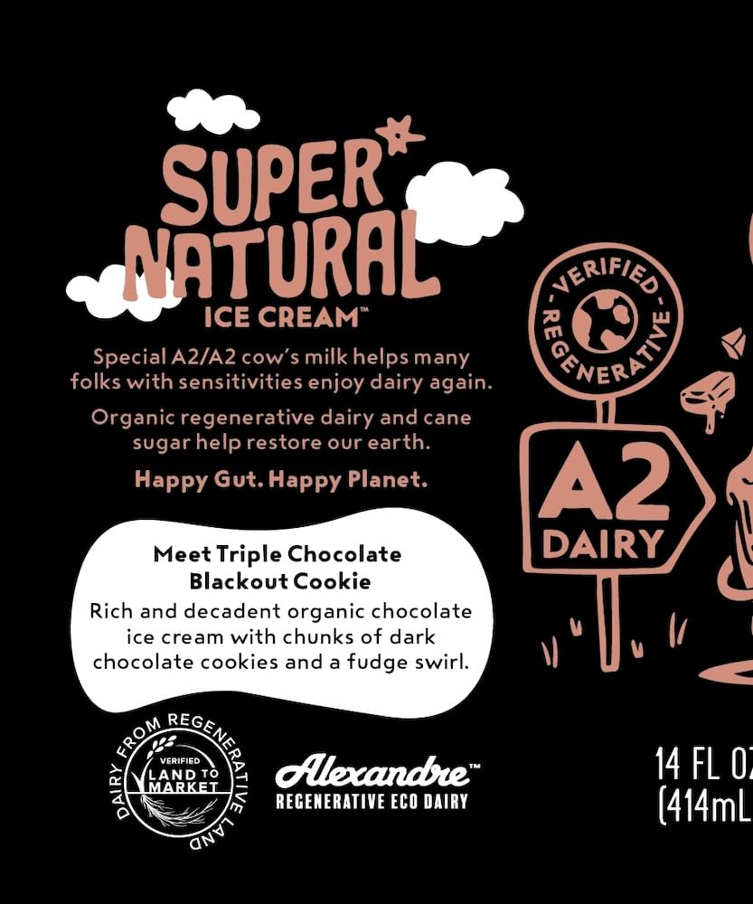 Alecs Triple Chocolate Blackout Cookie Organic Ice Cream