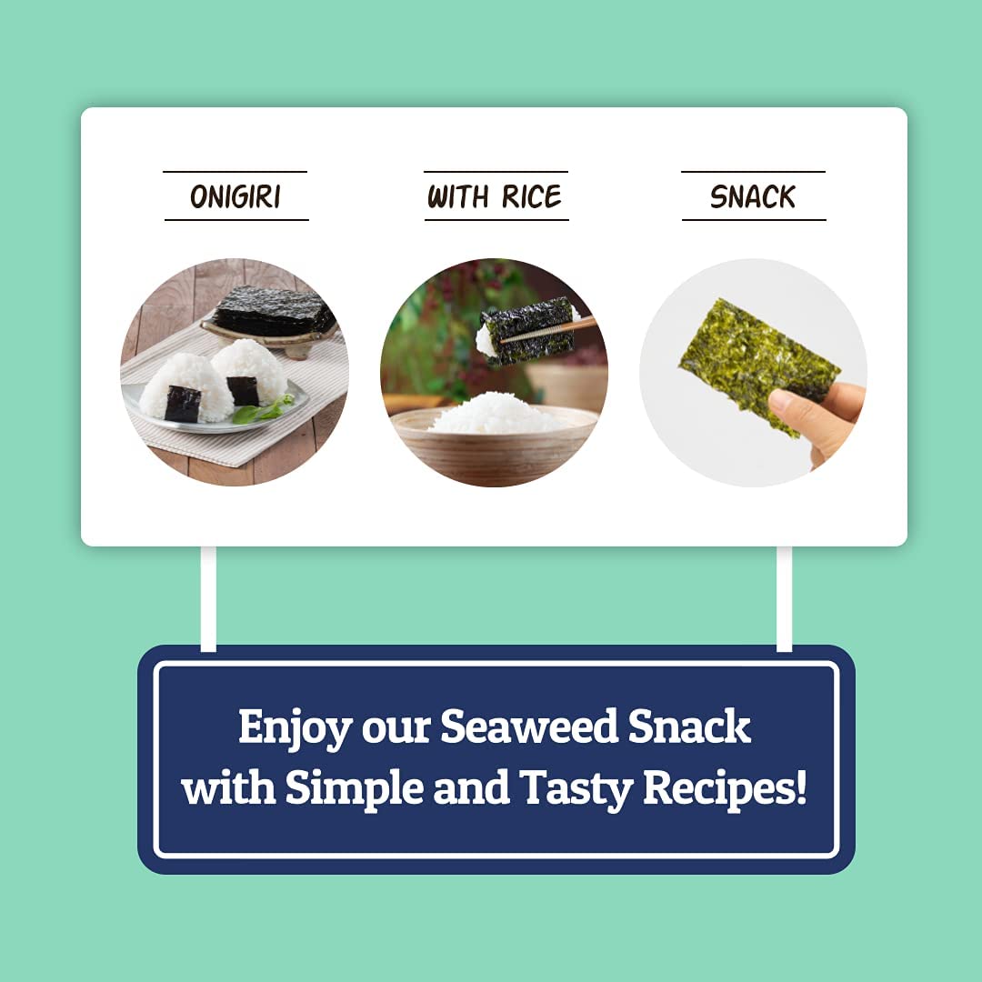 Choi'S 1 Organic Olive Oil & Green Tea Seaweed Snacks /(20 Pack) /Product Of Korea/Kimbap, Gimbap, Organic, Organic Olive Oil, O