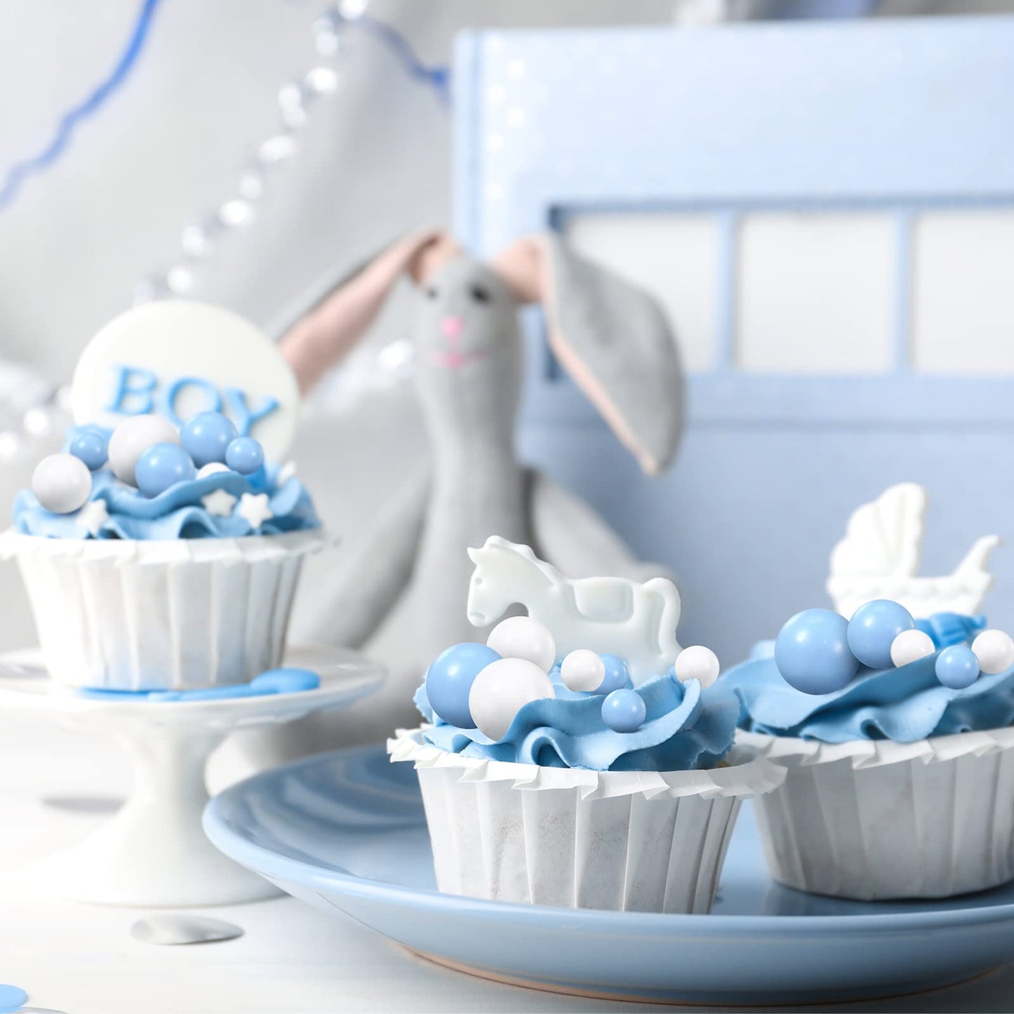 66 Pieces Mini Balloon Cake Topper Cake Decorations Balls Faux Pearl Balls Cake Picks Diy Cake Insert Topper Baking Decoration F