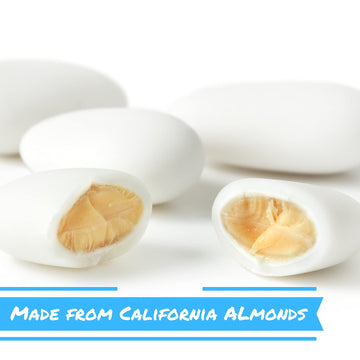 White Jordan Almonds By Its Delish, 1 Lb Bulk | Sugared Almond Nut With Sweet Hard Candy Coating - Bulk Wedding Favors, Bridal A