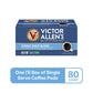Victor Allens Coffee Decaf Donut Shop Blend Medium Roast Single Serve Pods 80 Count Brown