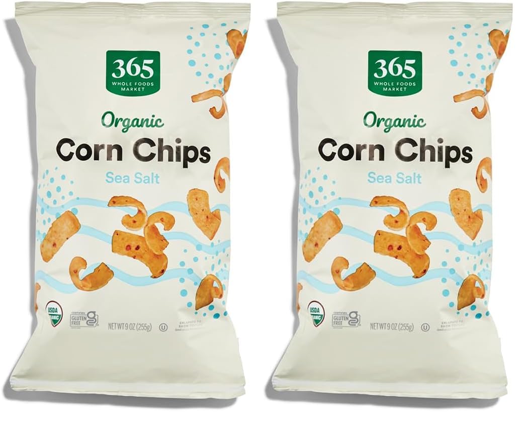 365 By Whole Foods Market, Chips Corn Organic, 9 Ounce (Pack of 2)