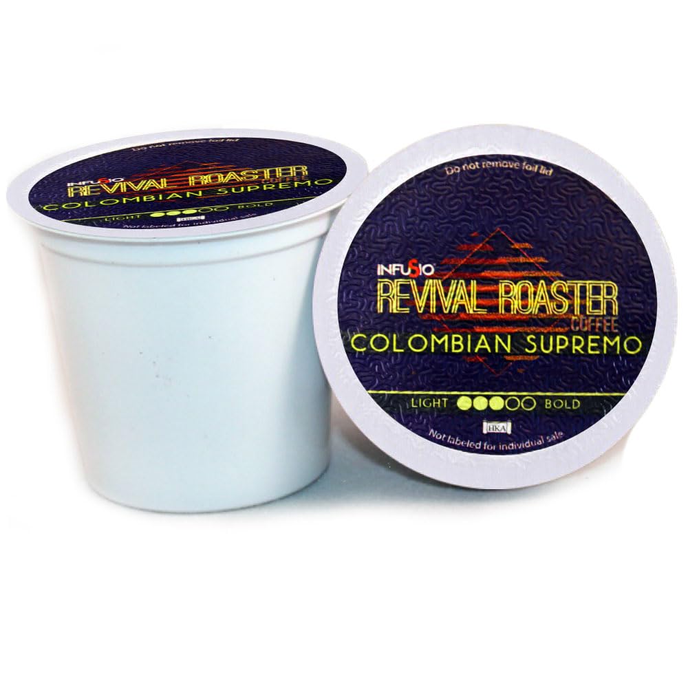 InfuSio Coffee Pods, Colombian Supremo Medium Roast, 96 Count, Compatible with Keurig K Cup® Brewers
