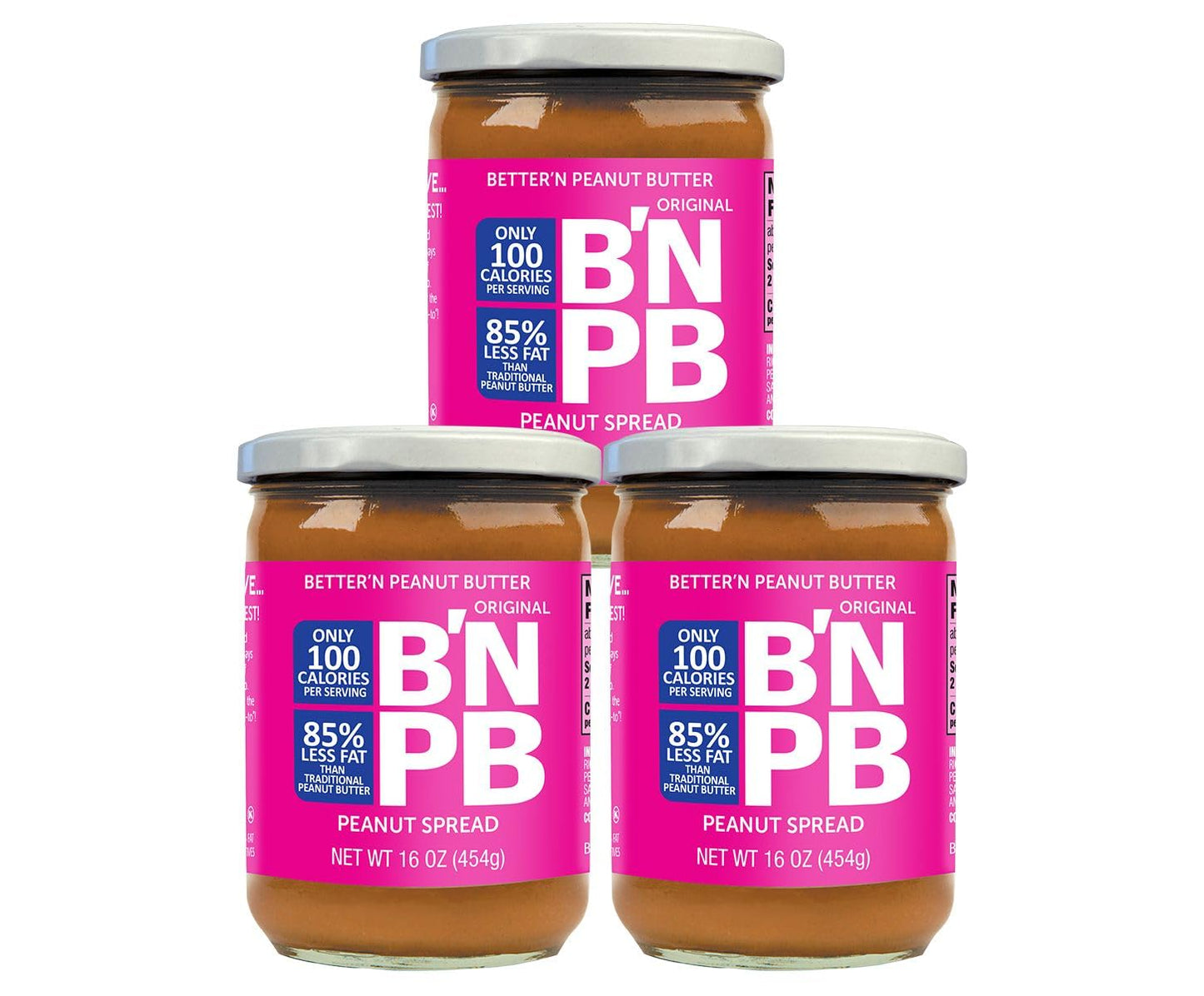 Original Low Fat Peanut Butter Spread by Bettern Peanut Butter, Creamy Low-Calorie Peanut Spread with No Saturated Fat, Gluten F