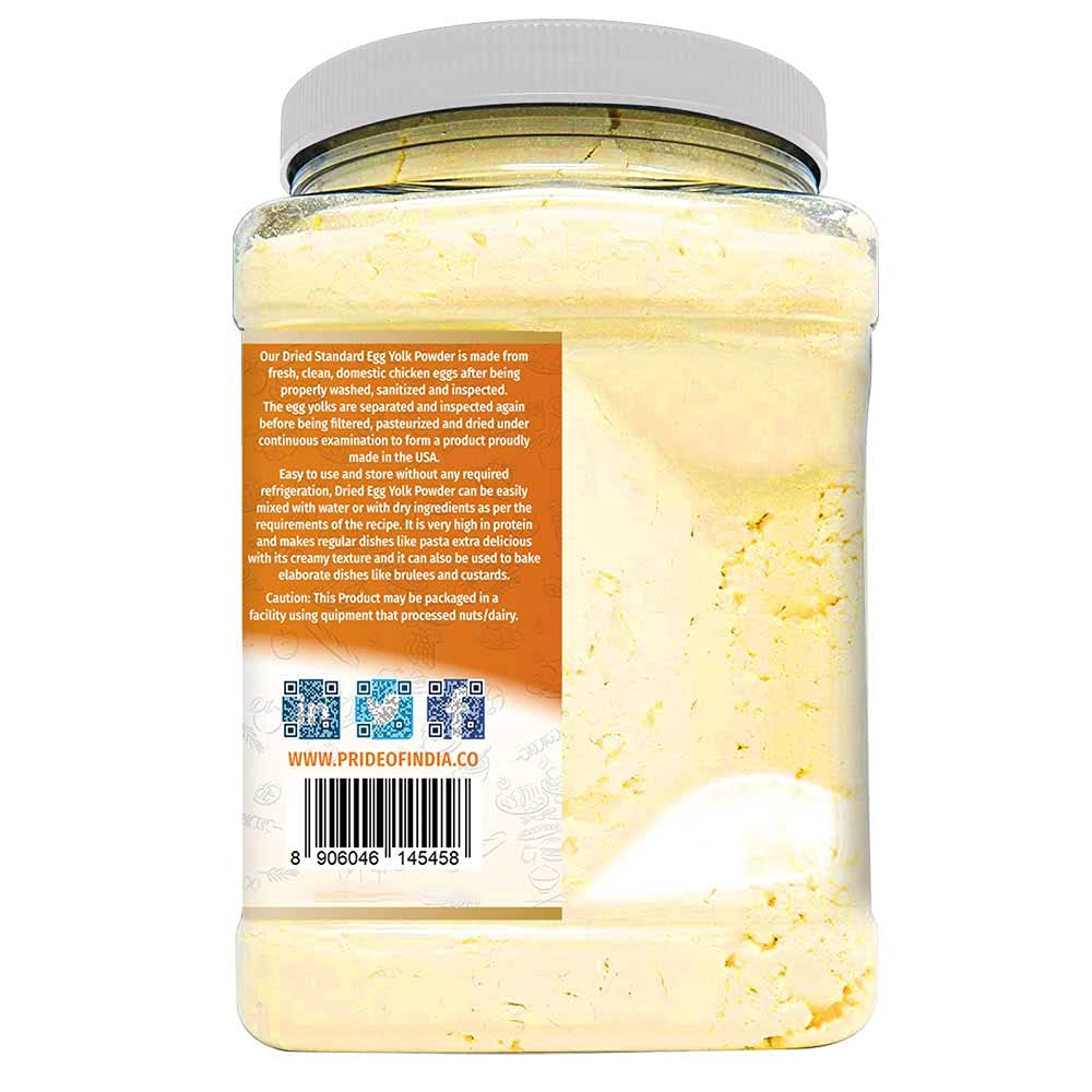Eggylicious Egg Yolk Powder, Dried Natural Protein Powder, Made from Fresh Eggs, Pasteurized,Smoothies, Non-GMO, No Additives, U