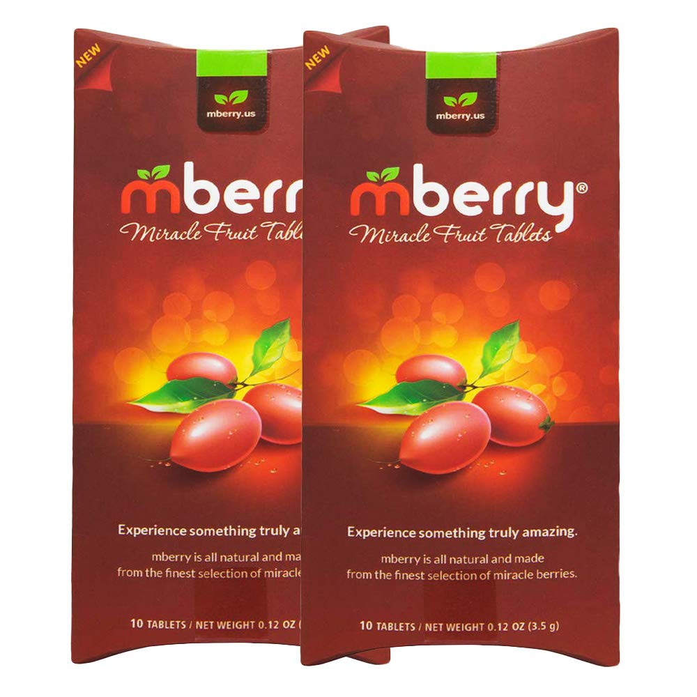 mberry Miracle Fruit Tablets - 10 Count (Pack of 2) - Natural Flavor Enhancer