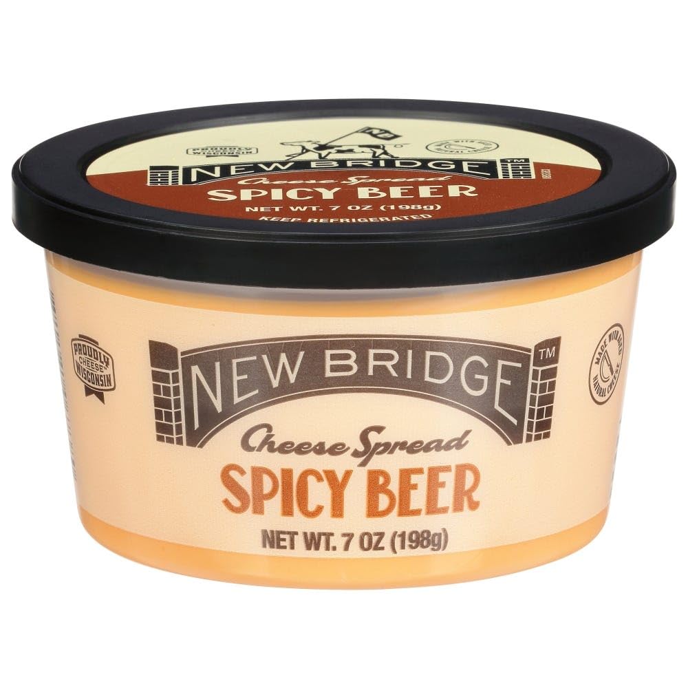 New Bridge Cheese Spread, Spicy malt-inspired Flavor, 7 oz, 12 Pack
