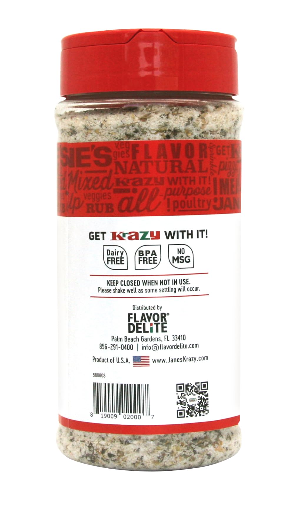Jane'S Krazy Seasonings Mixed Up Salt Canister, 9.5 Ounce