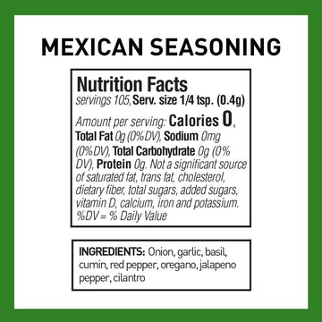 Spice Hunter Mexican Seasoning Blend, Salt Free, 1.5 Ounce (Pack Of 6)