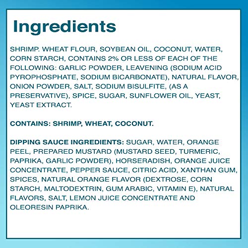 SeaPak Coconut Shrimp, Frozen Shrimp with Crispy Coconut Breading, Includes Orange Marmalade Sauce, 10 oz