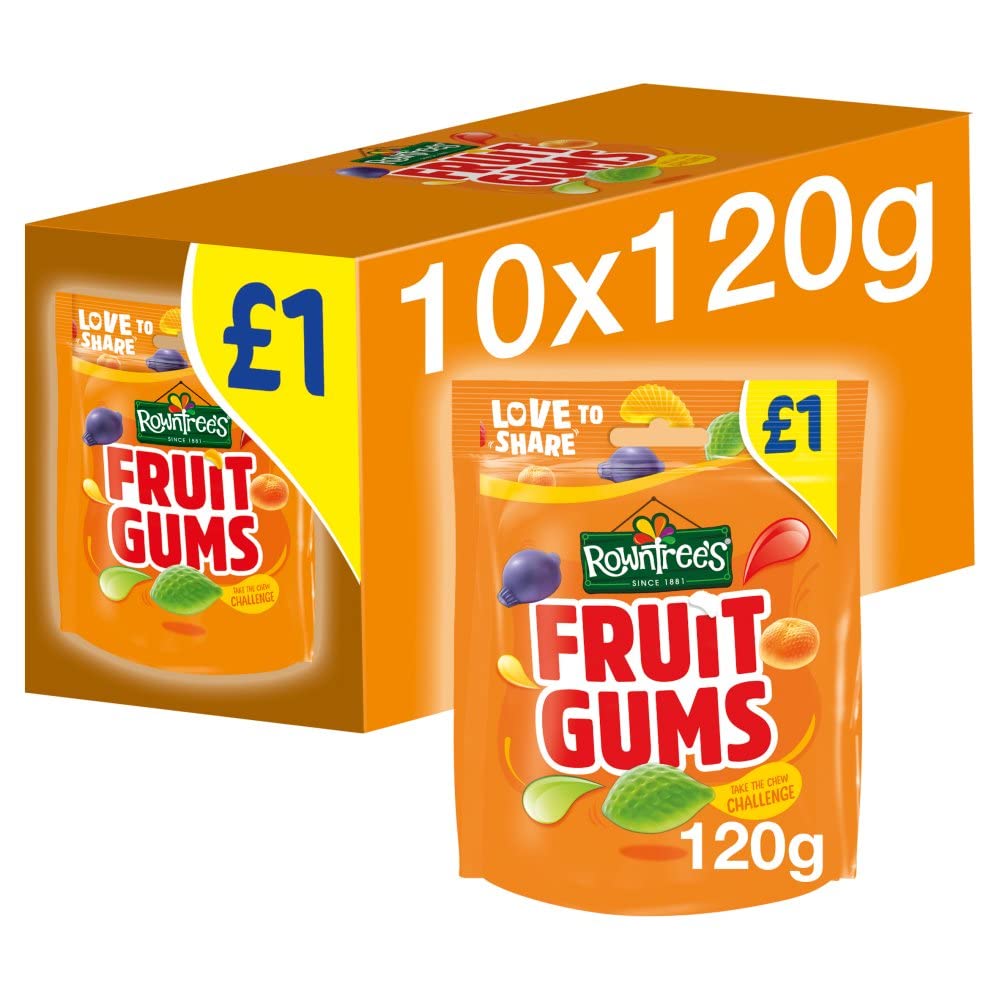 Rowntree'S Fruit Gums 120G (Pack Of 10)