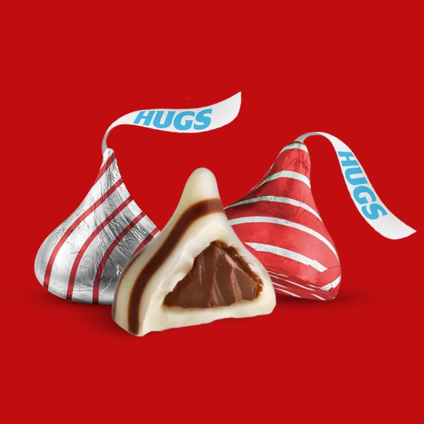 Buha Sweets Bulk Milk Chocolate Hugs Candy - 1 Pound Bag, Individually Wrapped, Approx 100 Pieces for Baking and Parties