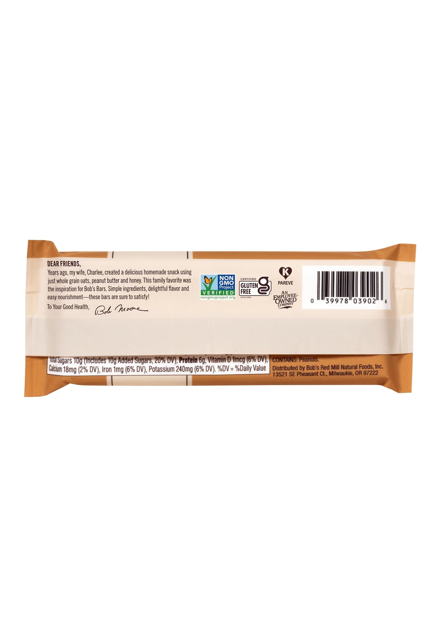 Bobs Red Mill PB Chocolate & Oats Bar - Non GMO, Gluten Free, Kosher, 5 Count (Pack of 1)