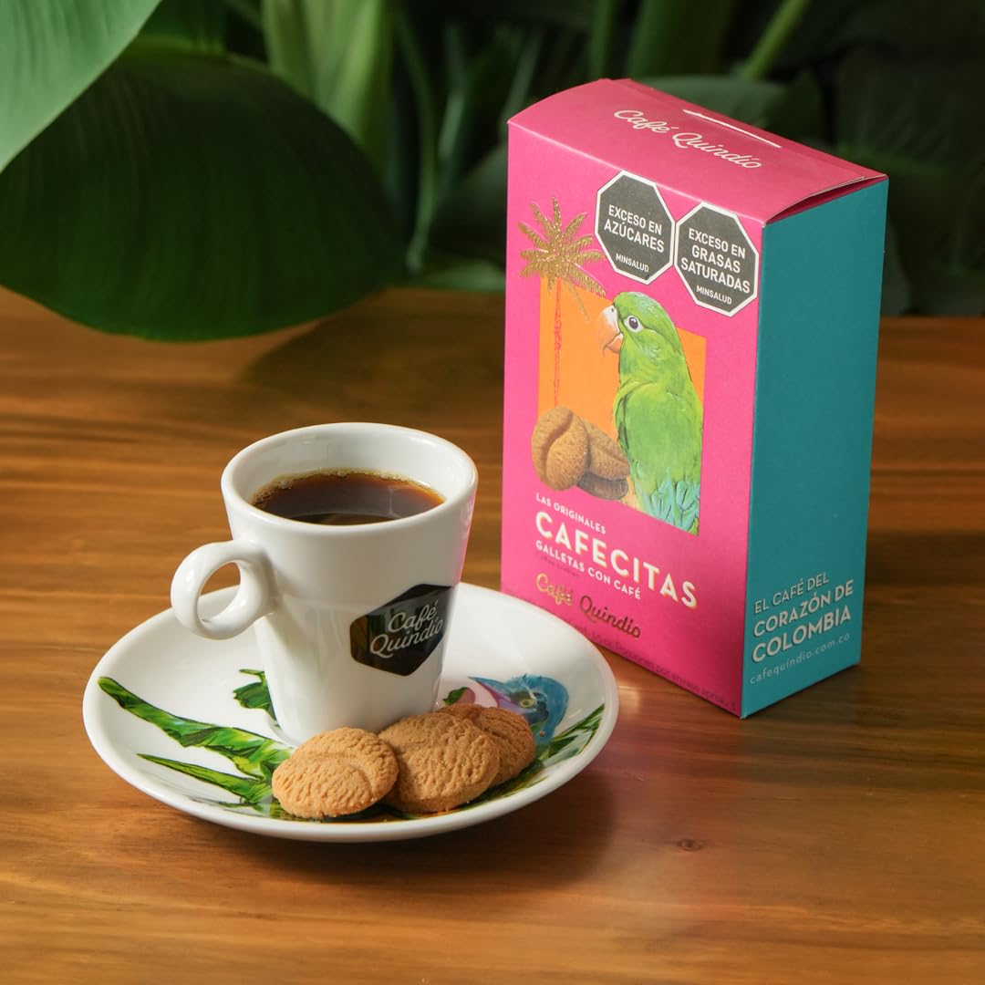 Cafe Quindio Coffee Cookies Cafecitas 7 Ounce Box (200G) - Approximately 44 Cookies