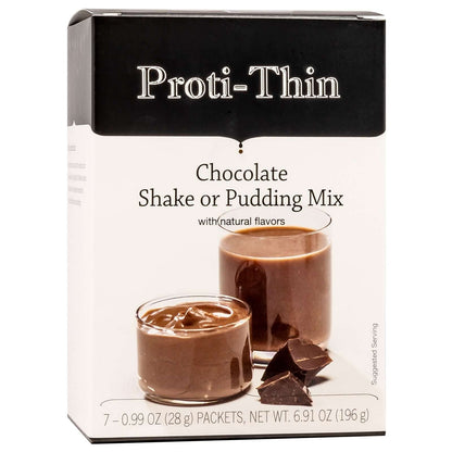 Proti-Thin High Protein Creamy Chocolate Pudding/Shake Mix, 15g Protein, Low Calorie, Low Carb, Low Sugar, No Gluten Ingredients