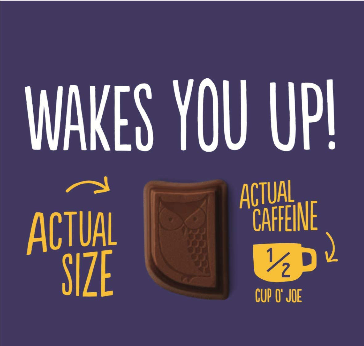 AWAKE Caffeinated Chocolate Energy Bites - Dark Chocolate, 50 Count, Purple