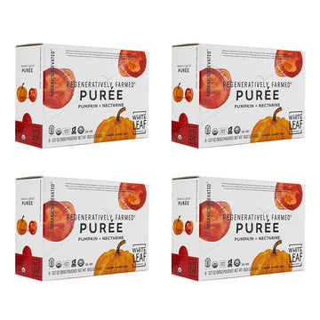White Leaf Organic Purees/Baby Food Pouches - Fruits, Veggies & Grains, Toddler snack, Regeneratively Farmed, No Added Sugar, No