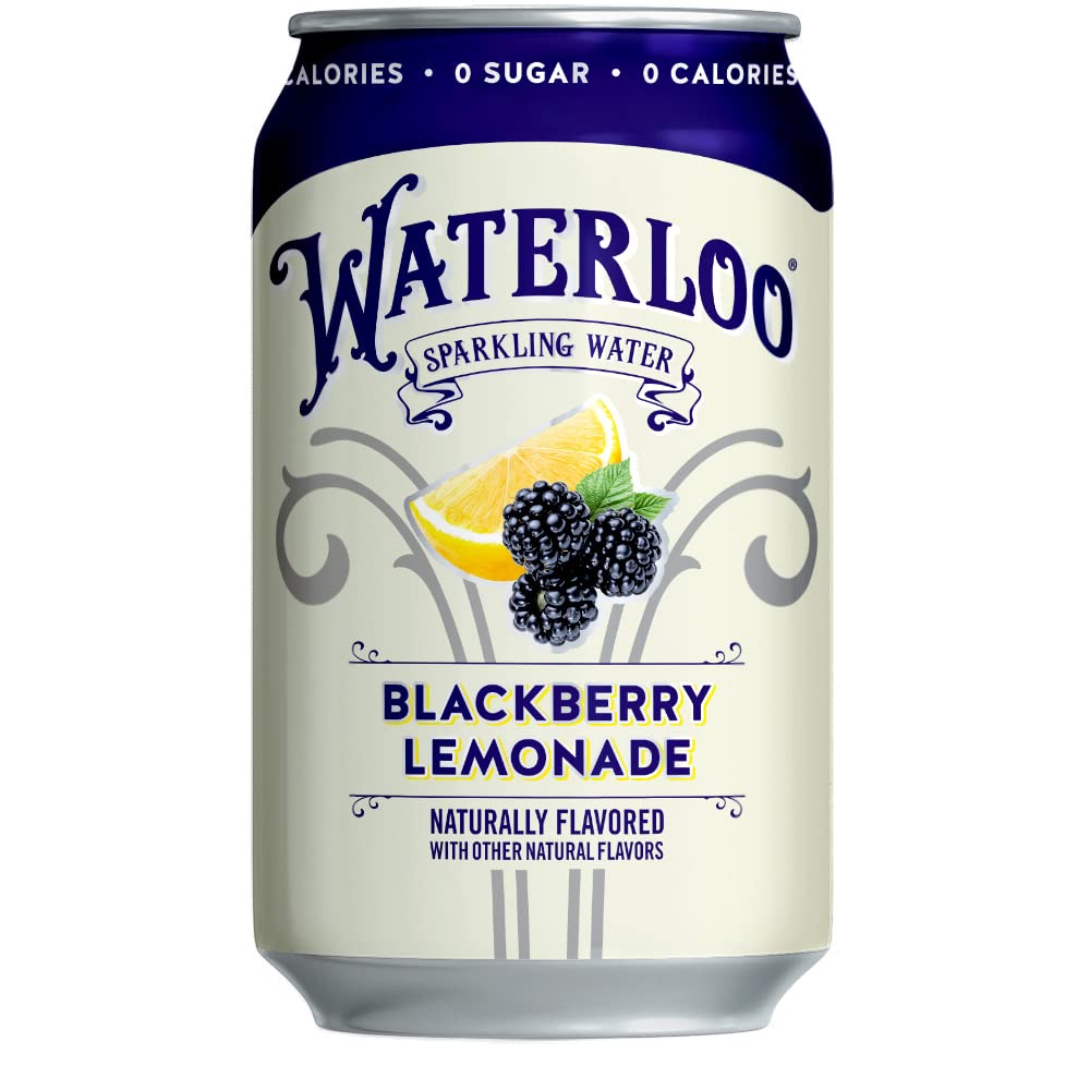 Waterloo Sparkling Water - Blackberry Lemonade - 12 fl oz - 24-Pack - Carbonated Water with a Refreshing Taste - Whole30 Approve