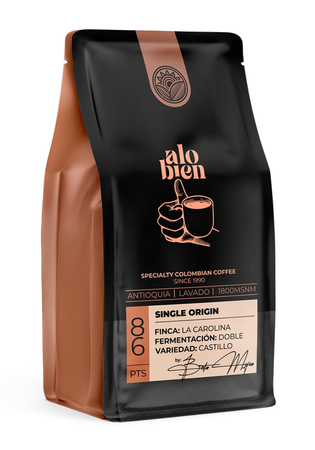 Lattenda Alo Bien Specialty Coffee Whole Bean Café Especial Colombiano 1 LB