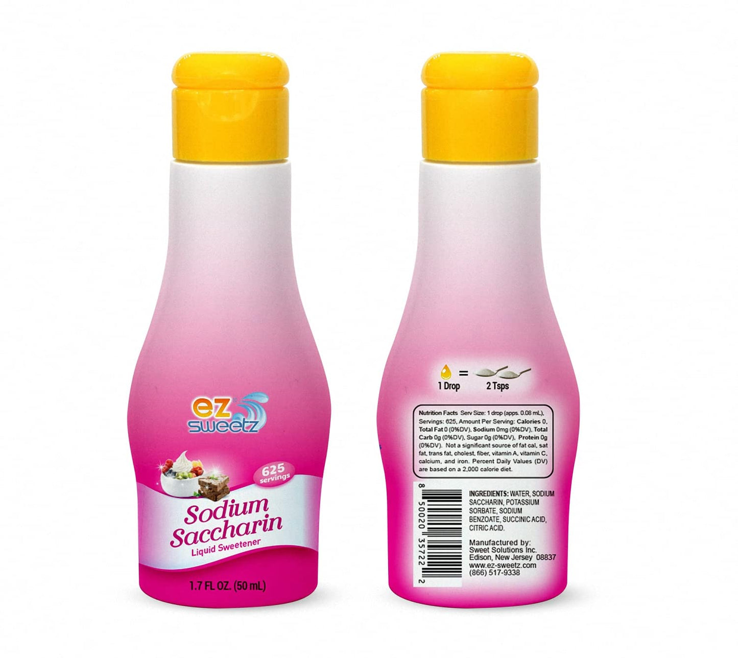 Sodium Saccharin (1.7oz - Liquid Sweetener 625 Servings/Bottle)| 1Pack