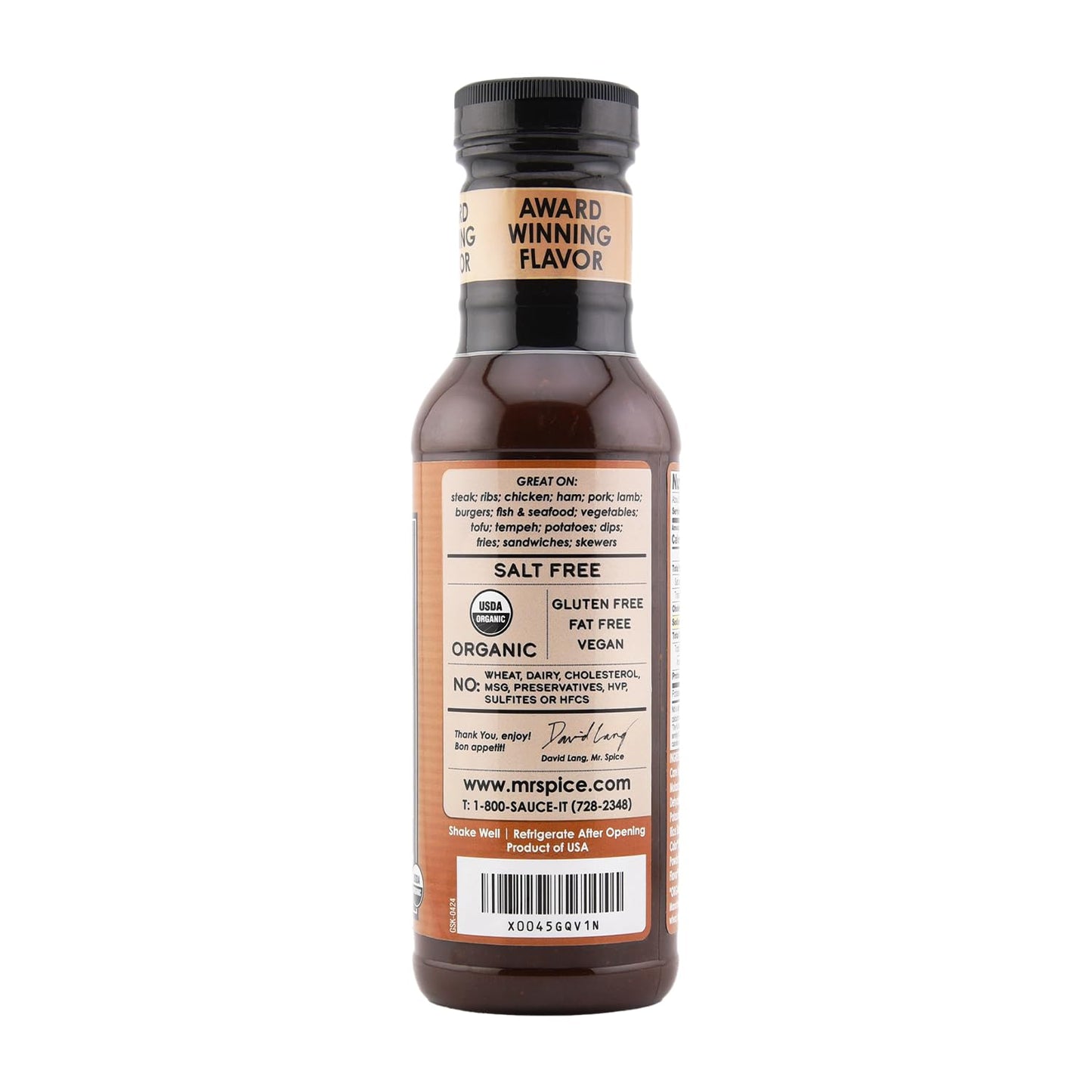 Mr. Spice Organic - Salt Free Sauce (Garlic Steak, Single)