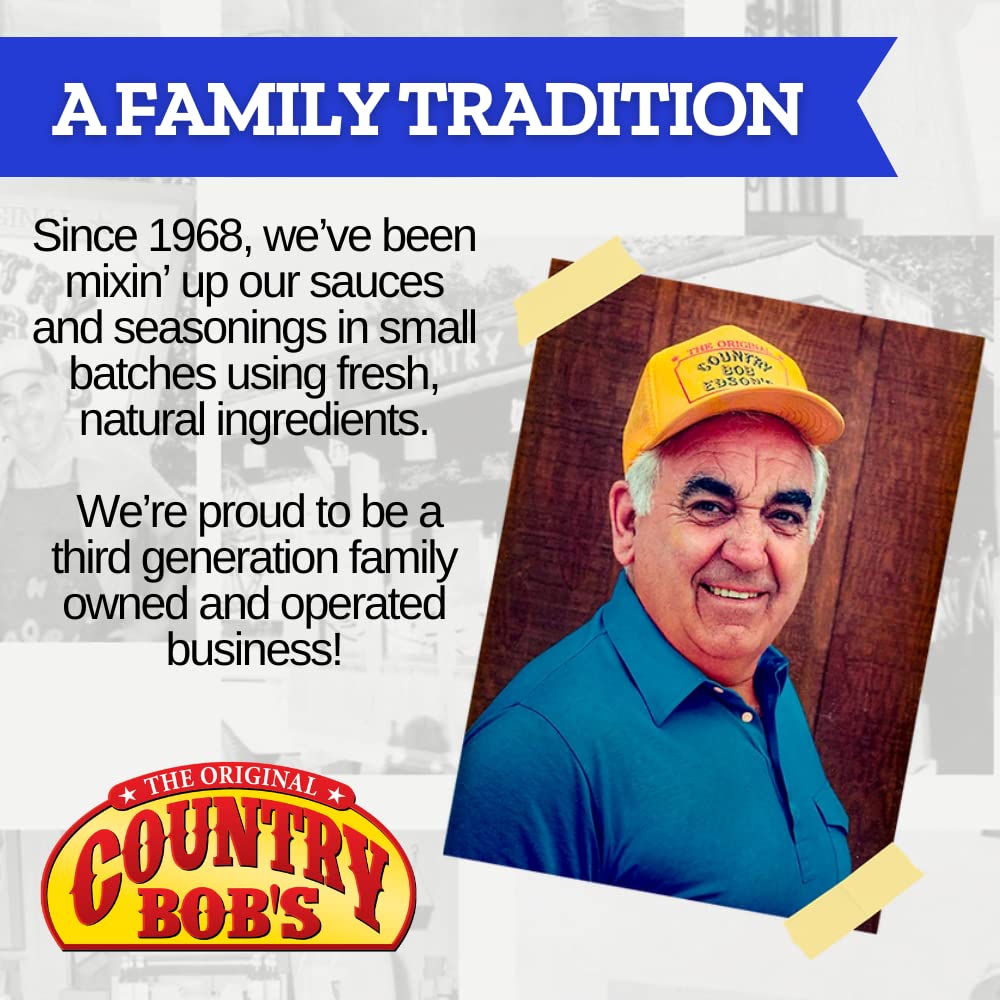 Country Bob'S All Purpose Sauce - Tangy Sweet Savory, Grilling, Dipping, Marinating, Enhances Meat, Veggies, Fish, 1968 Recipe,