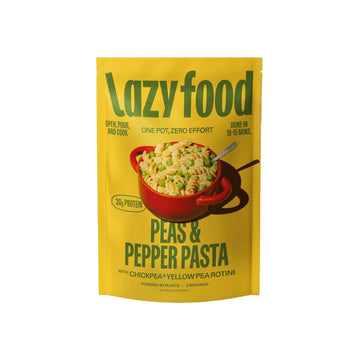 Lazy Food Gluten Free Pasta Meal - Vegan Peas and Pepper Pasta Meal with Chickpea and Yellow Pea Rotini, 1 Packs - 2 Serving