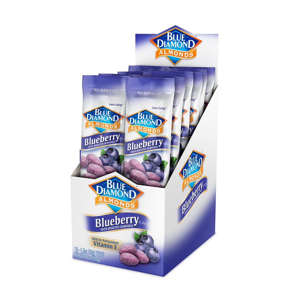 Blue Diamond Almonds, Oven Roasted Blueberry, 1.5 Ounce (Pack Of 12)