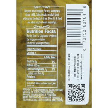 Best Maid Hamburger Slices 1 Gal (4 Pack)