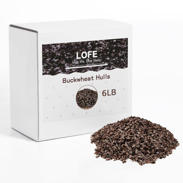 Lofe Tartary Buckwheat Hulls - 6 Lbs Buckwheat Pillow Fillings  100% Organic Buckwheat Groats  Stuffing Bulks